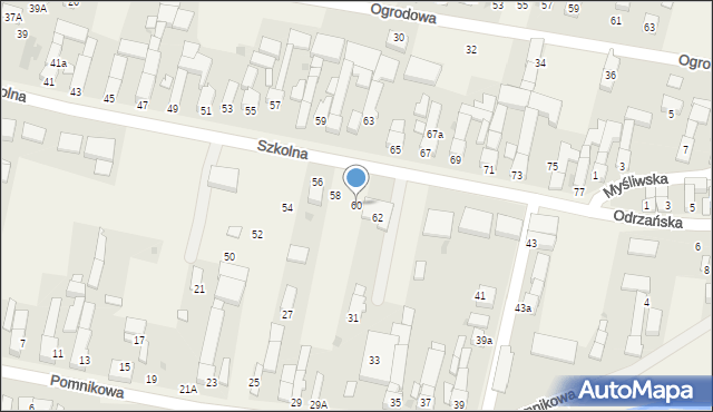 Bieńkowice, Szkolna, 60, mapa Bieńkowice