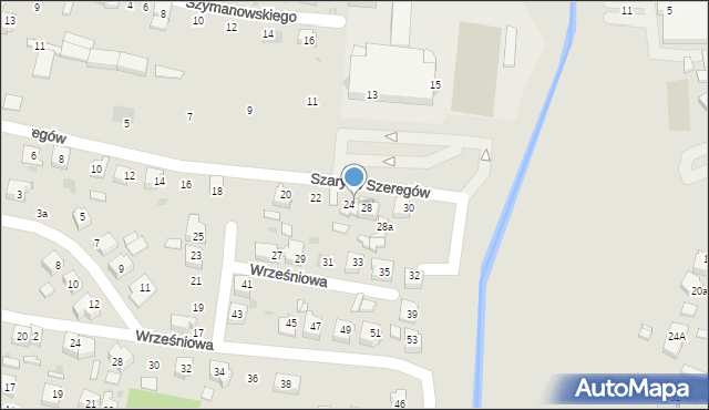 Bieruń, Szarych Szeregów, 26, mapa Bieruń