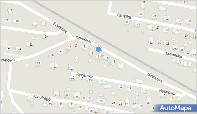 Bieruń, Szynowa, 7, mapa Bieruń