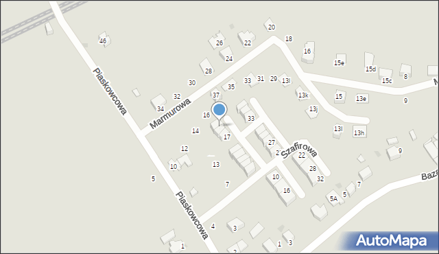 Bieruń, Szafirowa, 21, mapa Bieruń