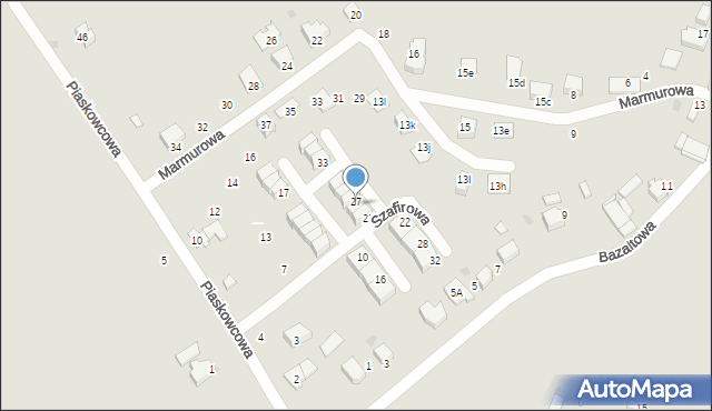 Bieruń, Szafirowa, 25, mapa Bieruń