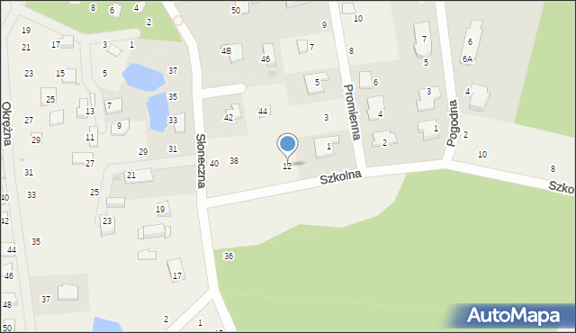Bieszkowice, Szkolna, 12, mapa Bieszkowice