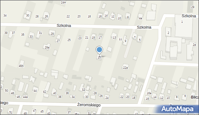 Bilcza, Szkolna, 15, mapa Bilcza