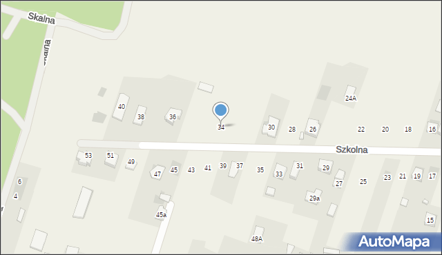 Bilcza, Szkolna, 34, mapa Bilcza