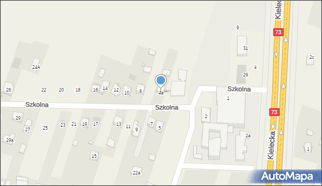 Bilcza, Szkolna, 4a, mapa Bilcza