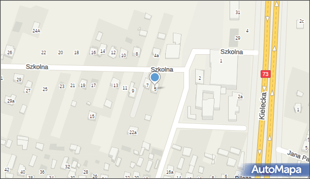 Bilcza, Szkolna, 5, mapa Bilcza