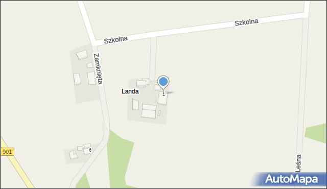 Błachów, Szkolna, 1, mapa Błachów