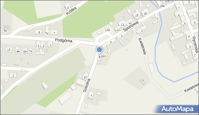 Bledzew, Szkolna, 6, mapa Bledzew