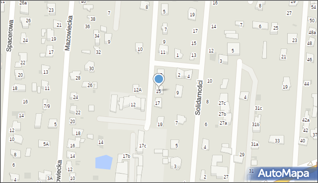 Błonie, Szarych Szeregów, 15, mapa Błonie