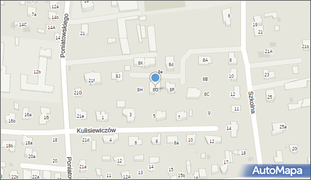 Błonie, Szkolna, 8G, mapa Błonie