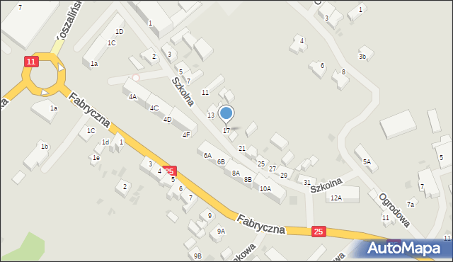 Bobolice, Szkolna, 17, mapa Bobolice