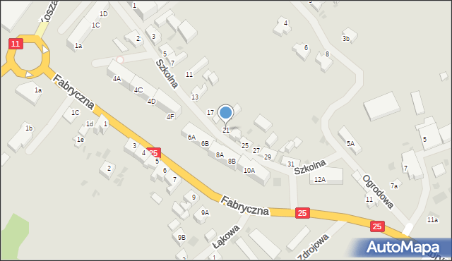 Bobolice, Szkolna, 21, mapa Bobolice