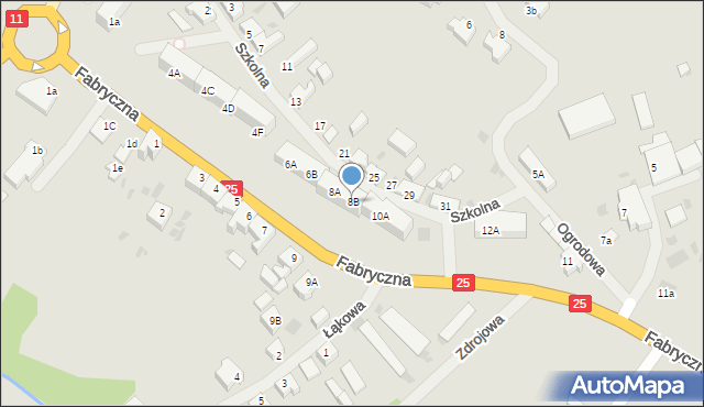 Bobolice, Szkolna, 8B, mapa Bobolice