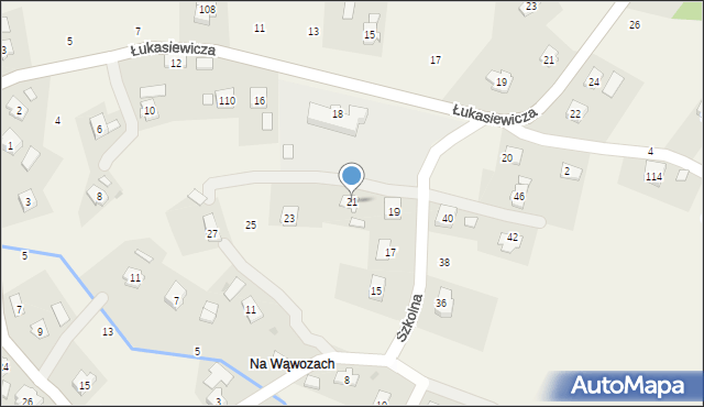 Bóbrka, Szkolna, 21, mapa Bóbrka