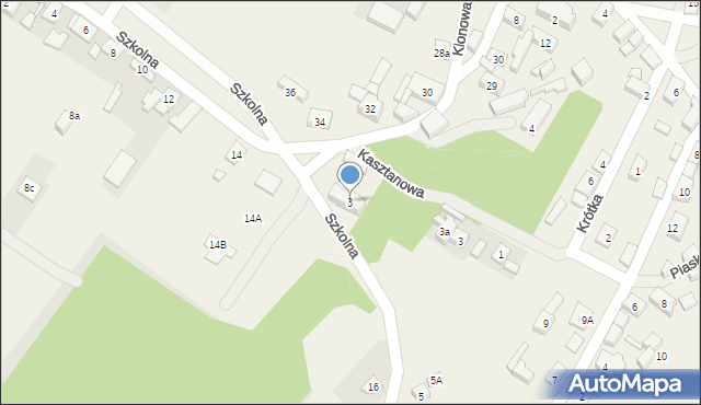 Bobrowniki, Szkolna, 3, mapa Bobrowniki