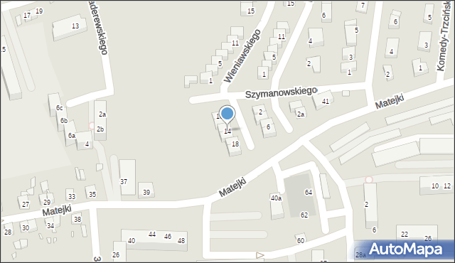 Bogatynia, Szymanowskiego Karola, 14, mapa Bogatynia