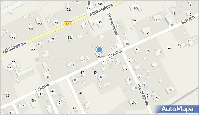 Bogdaniec, Szkolna, 20, mapa Bogdaniec