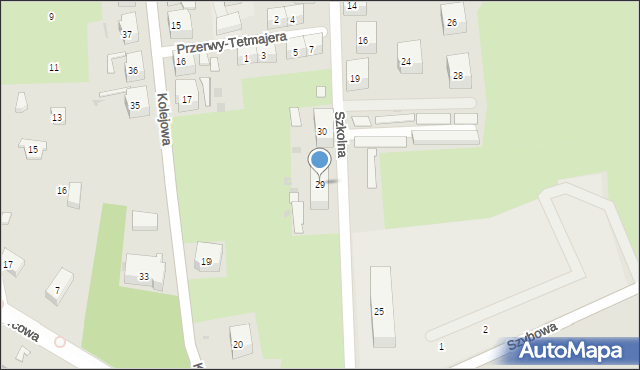 Boguszów-Gorce, Szkolna, 29, mapa Boguszów-Gorce