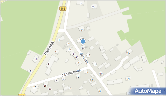 Bojanów, Szkolna, 13, mapa Bojanów