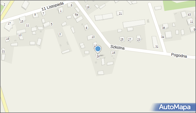 Bojanów, Szkolna, 14, mapa Bojanów