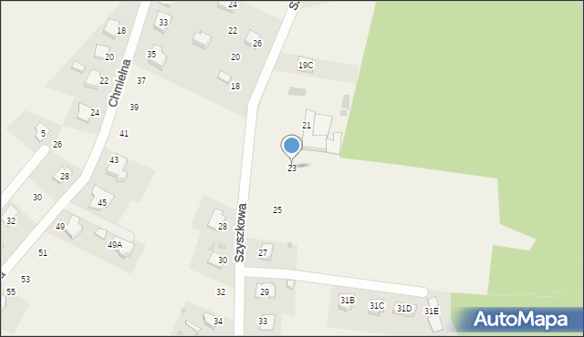 Bojszowy, Szyszkowa, 23, mapa Bojszowy