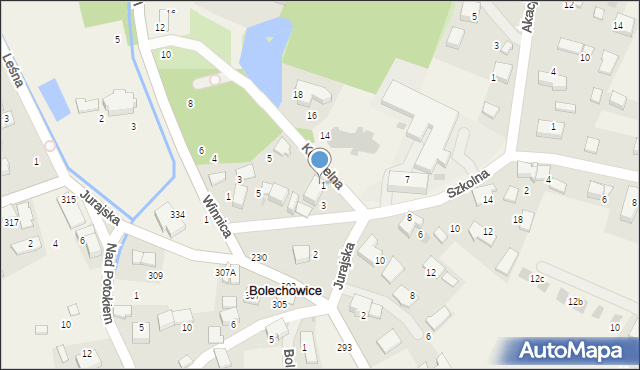 Bolechowice, Szkolna, 4, mapa Bolechowice