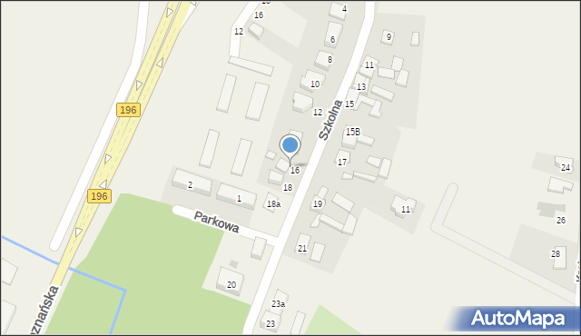 Bolechowo, Szkolna, 16a, mapa Bolechowo