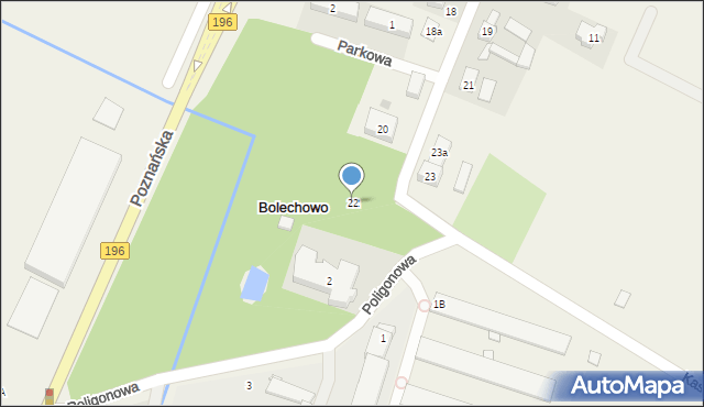 Bolechowo, Szkolna, 22, mapa Bolechowo