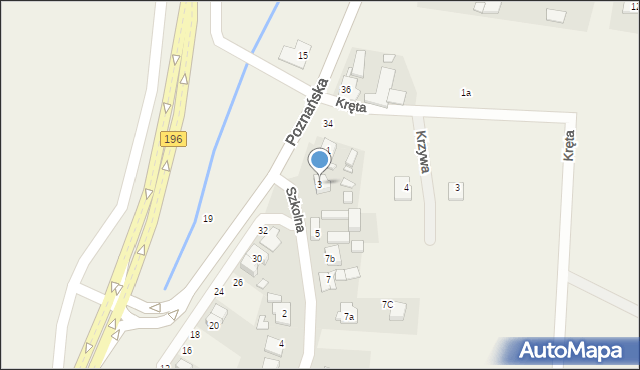 Bolechowo, Szkolna, 3, mapa Bolechowo