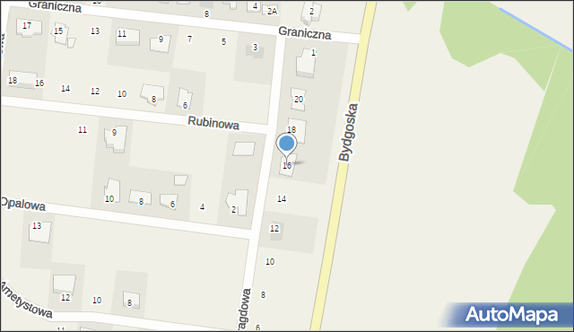 Bolechowo-Osiedle, Szmaragdowa, 16, mapa Bolechowo-Osiedle