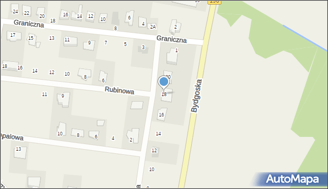 Bolechowo-Osiedle, Szmaragdowa, 18, mapa Bolechowo-Osiedle