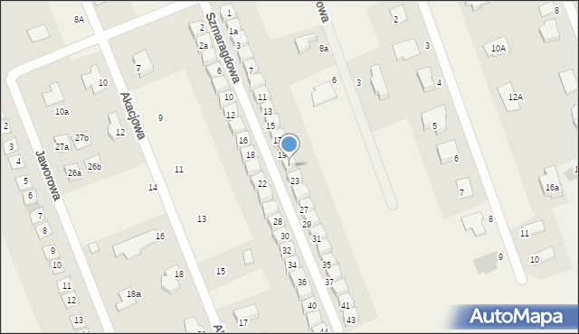 Bolesławice, Szmaragdowa, 21, mapa Bolesławice