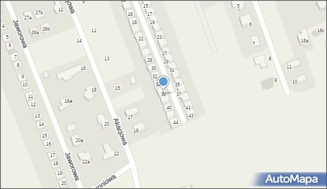 Bolesławice, Szmaragdowa, 36, mapa Bolesławice