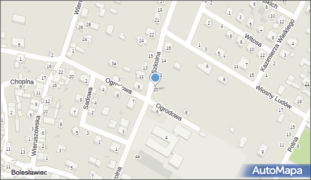 Bolesławiec, Szkolna, 10, mapa Bolesławca