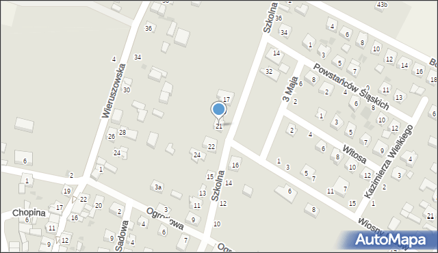 Bolesławiec, Szkolna, 21, mapa Bolesławca