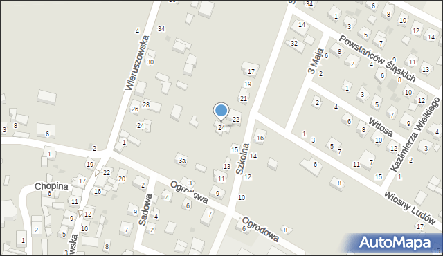 Bolesławiec, Szkolna, 24, mapa Bolesławca