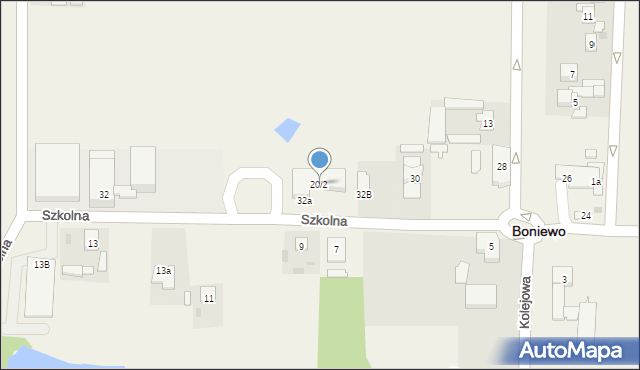 Boniewo, Szkolna, 20/2, mapa Boniewo