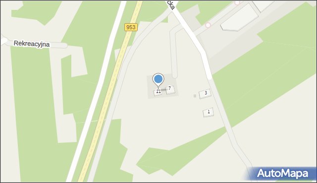 Borek Szlachecki, Szlachecka, 11, mapa Borek Szlachecki