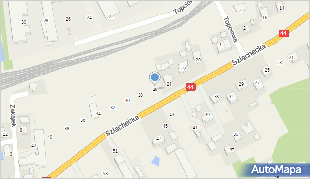 Borek Szlachecki, Szlachecka, 26, mapa Borek Szlachecki