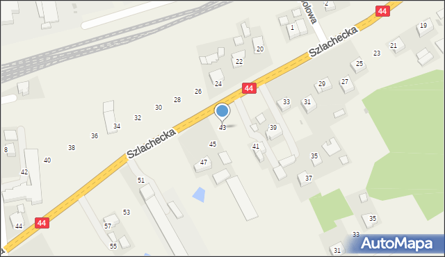 Borek Szlachecki, Szlachecka, 43, mapa Borek Szlachecki