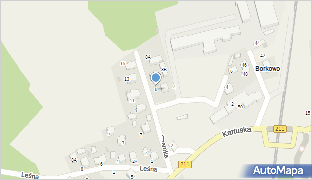 Borkowo, Szeroka, 6, mapa Borkowo