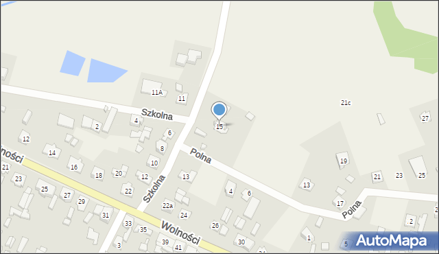 Boronów, Szkolna, 17, mapa Boronów