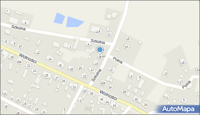 Boronów, Szkolna, 8, mapa Boronów