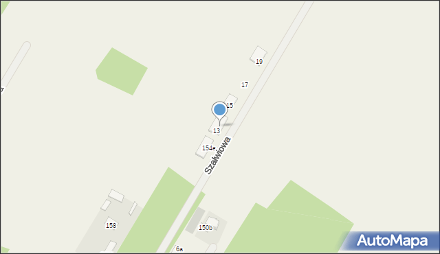 Borowa Góra, Szałwiowa, 13a, mapa Borowa Góra