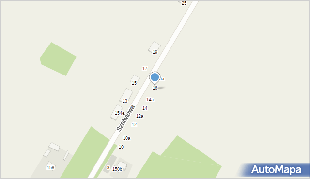 Borowa Góra, Szałwiowa, 16, mapa Borowa Góra