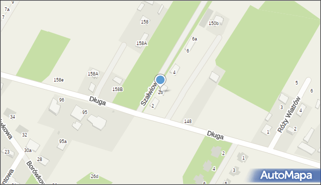 Borowa Góra, Szałwiowa, 2b, mapa Borowa Góra