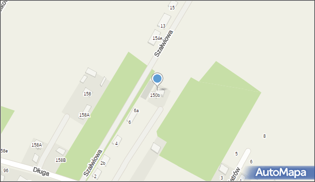 Borowa Góra, Szałwiowa, 8a, mapa Borowa Góra