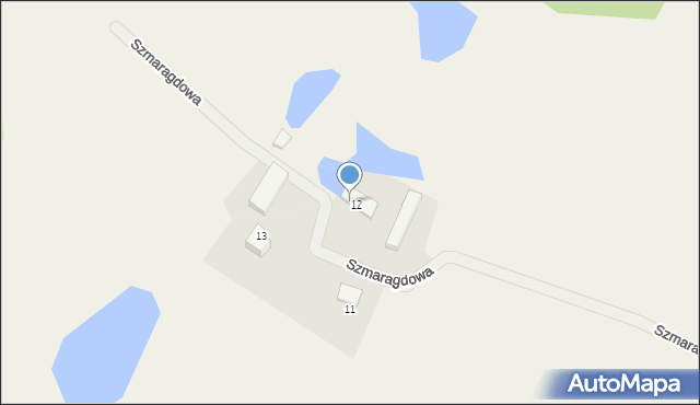 Borowiec, Szmaragdowa, 14, mapa Borowiec