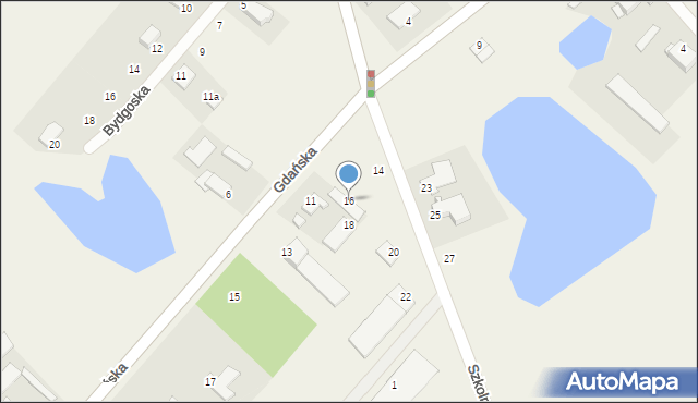Borówno, Szkolna, 16, mapa Borówno