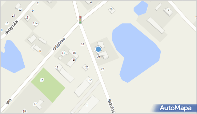 Borówno, Szkolna, 25, mapa Borówno